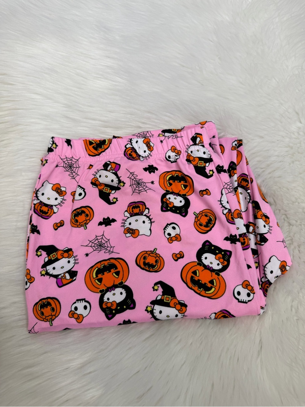 Hello Kitty Halloween Pink Pajama Bottoms Sz L